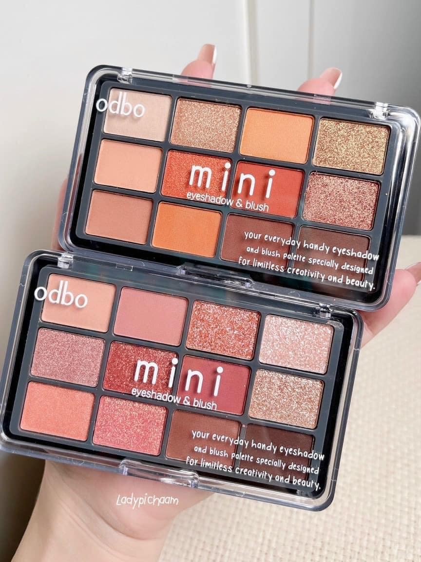 BẢNG PHẤN MẮT VÀ MÁ HỒNG 2 TẦNG ODBO MINI EYESHADOW BLUSH