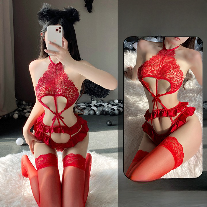 Bộ Đồ Ngủ Body Ren Xuyên Thấu Gợi Cảm - Bộ Ngủ Liền Thân Jumpsuit Rewn Sexy Mã AN2626