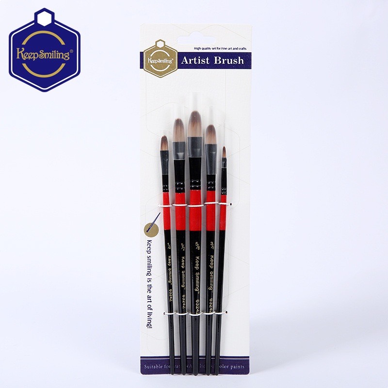 Bộ 5 Cọ vẽ đầu Oval Keep Smiling