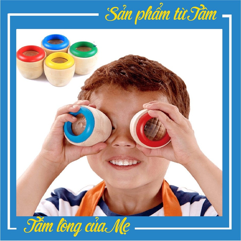 Đồ chơi kính vạn hoa bằng gỗ cho bé phát triển trí tuệ