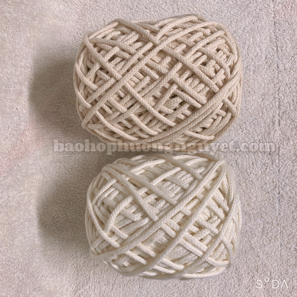 Dây macrame dạng dệt , dây cotton, dây thừng macrame trang trí