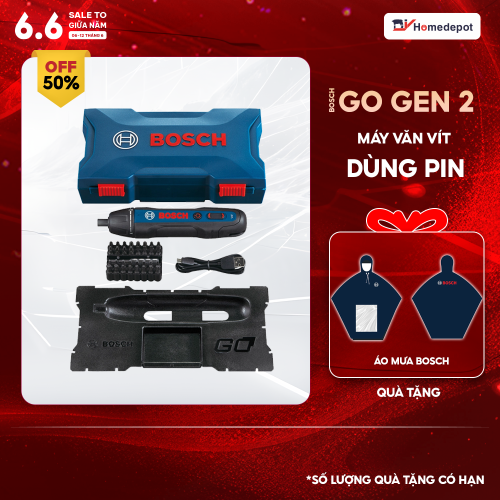 Máy vặn vít Bosch GO Gen 2 (32 chi tiết)