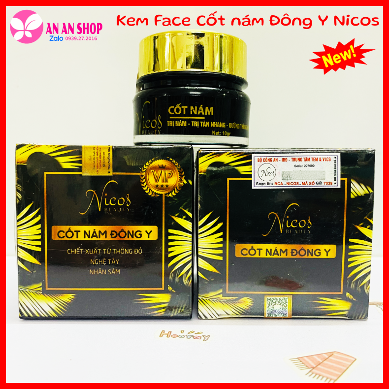 [Mẫu mới - Tem Check mã] Kem Face Cốt nám Đông Y Nicos Beauty 10g - Kem Face Thanh Nhi Chính hãng