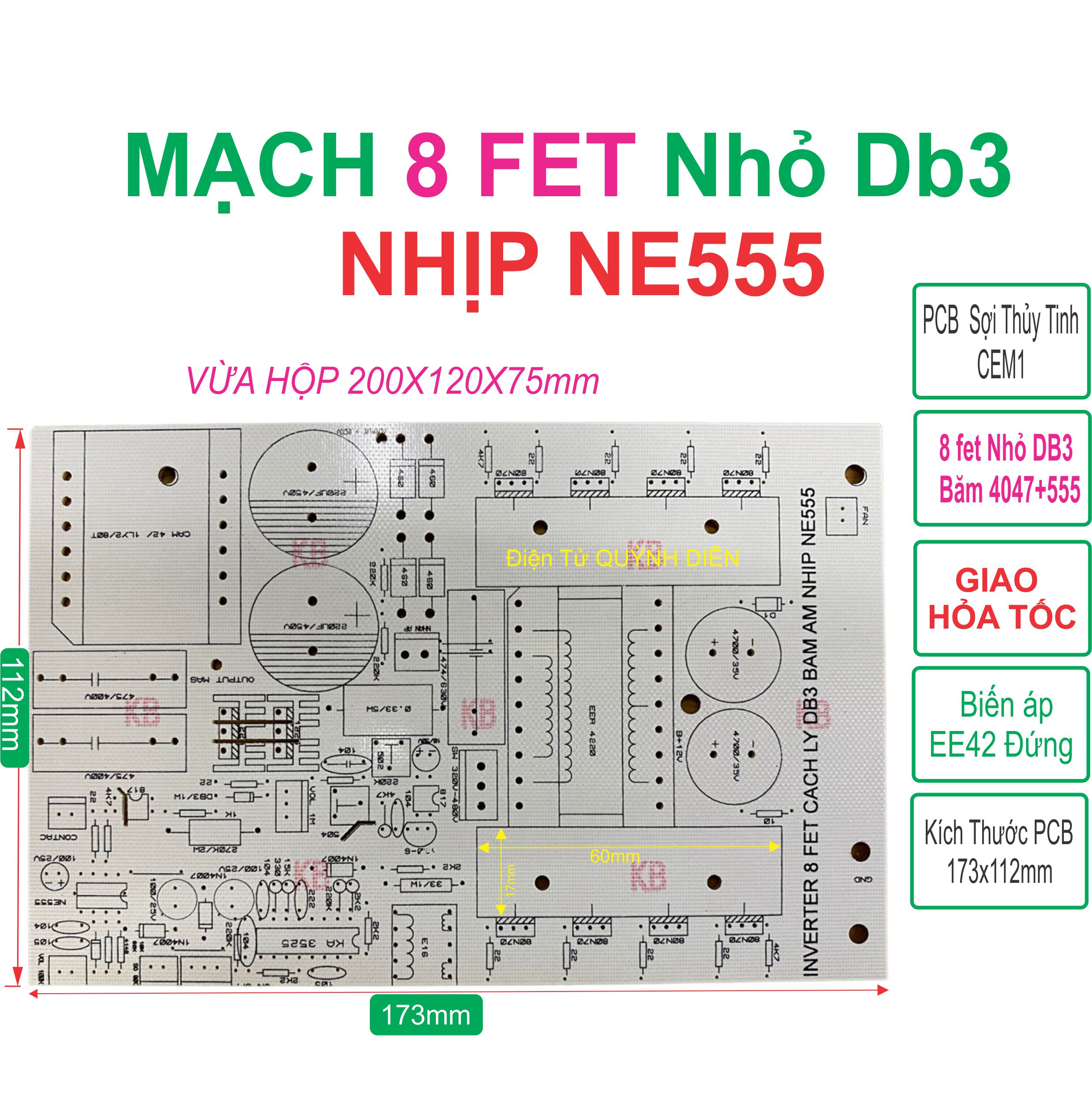 Pcb bo mạch kích điện 8 fet cem 1