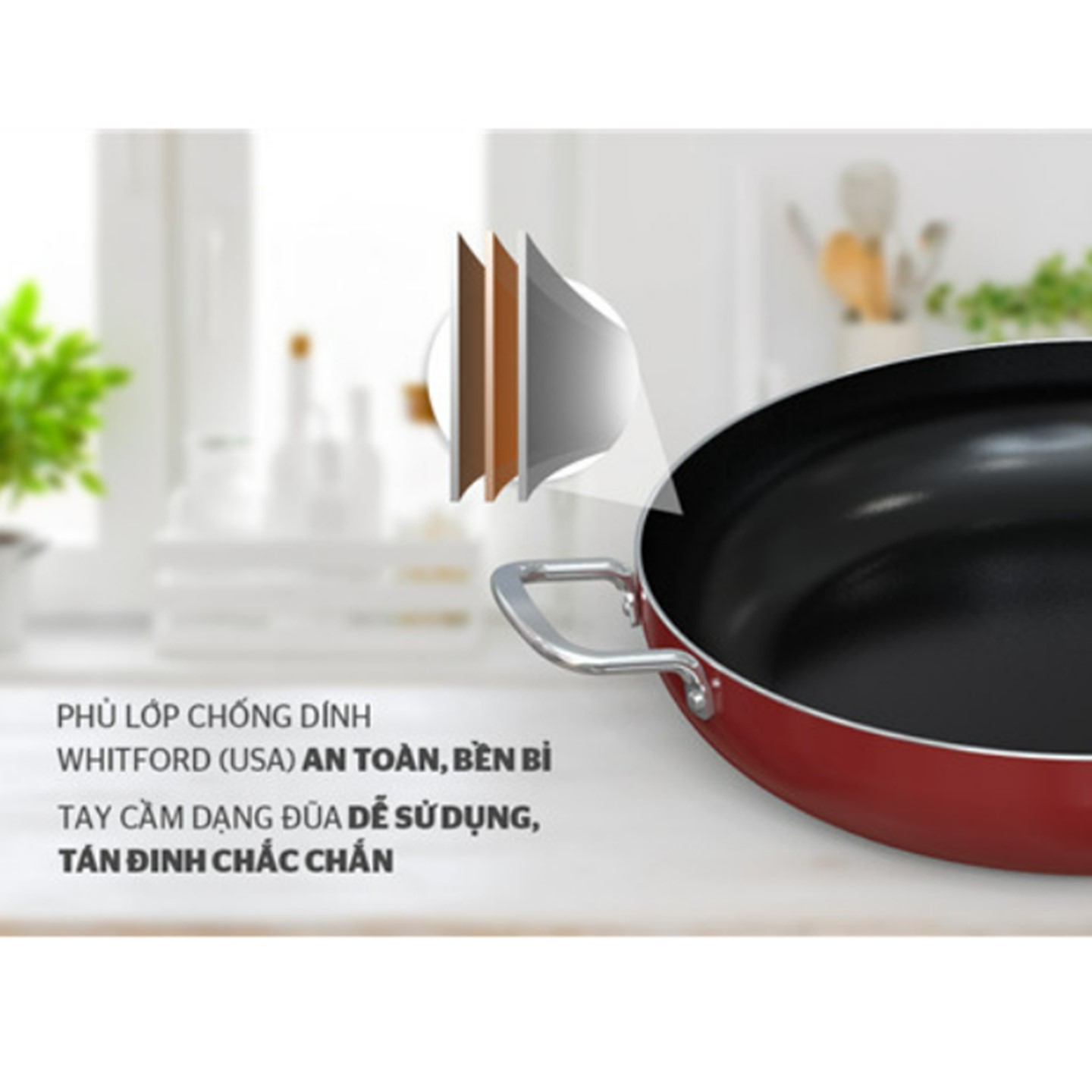 Chảo bầu chống dính Sunhouse CT18-30R2