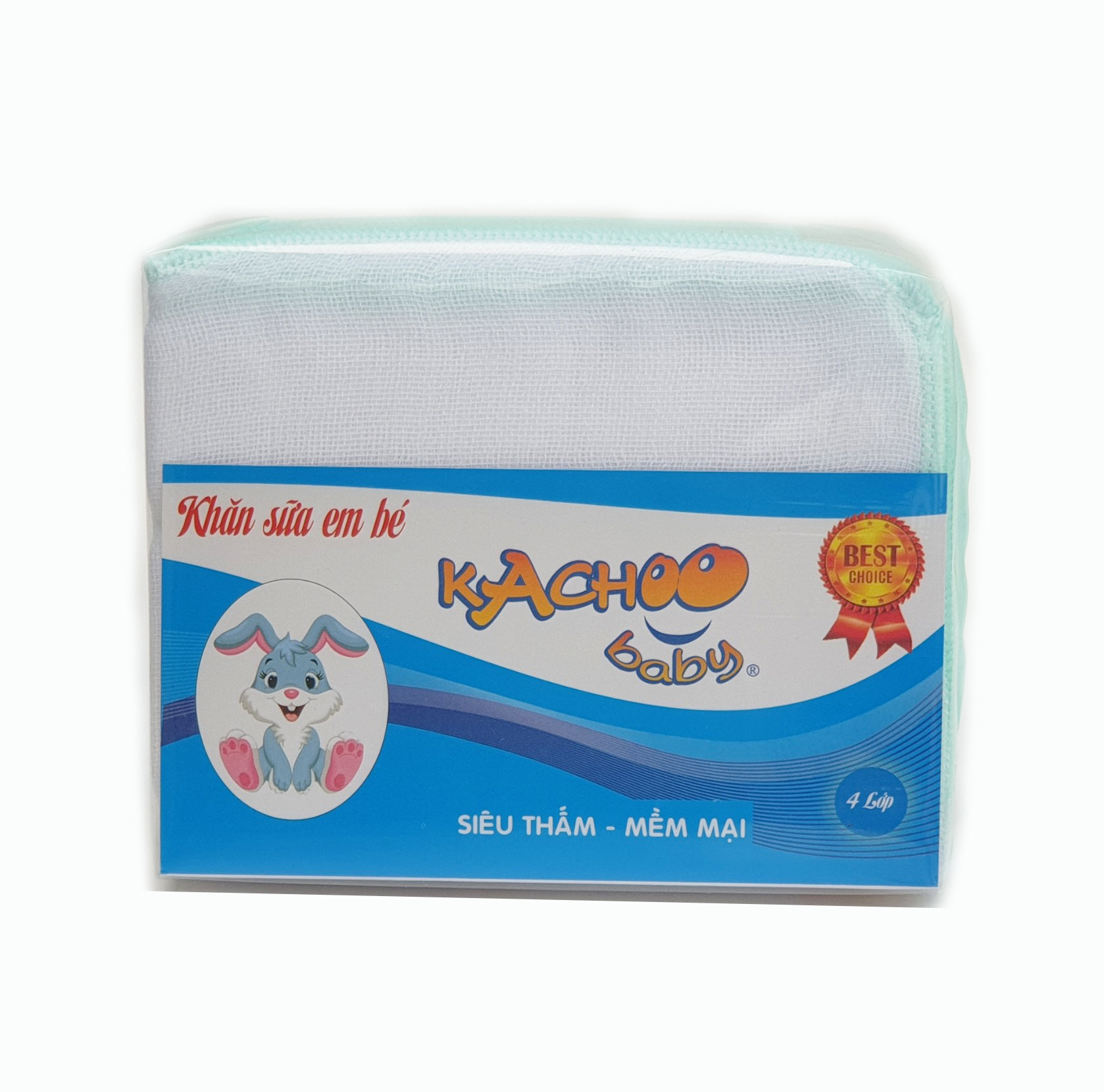 Bịch 10 khăn sữa 5 lớp 26x31cm cho bé hiệu KACHOOBABY