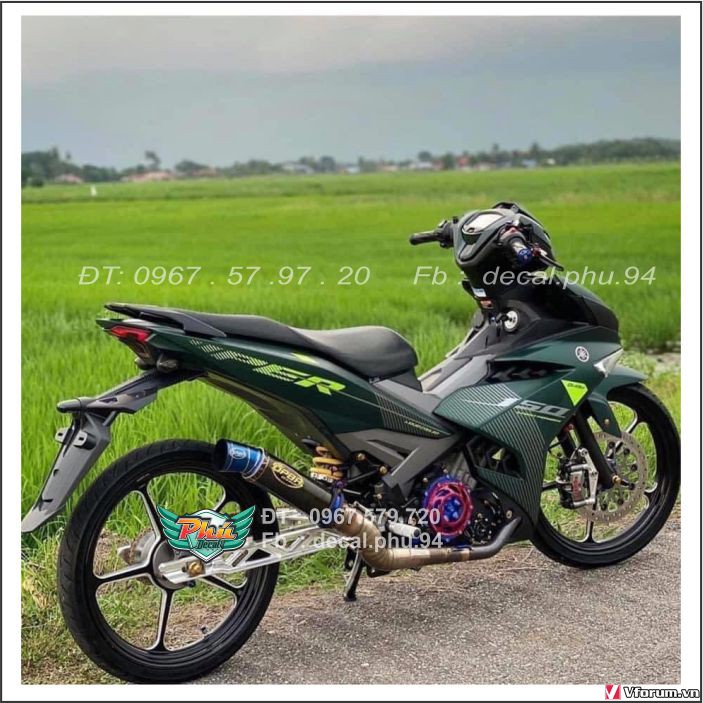 Tem rời Exciter 150 Sniper Xanh Nhám