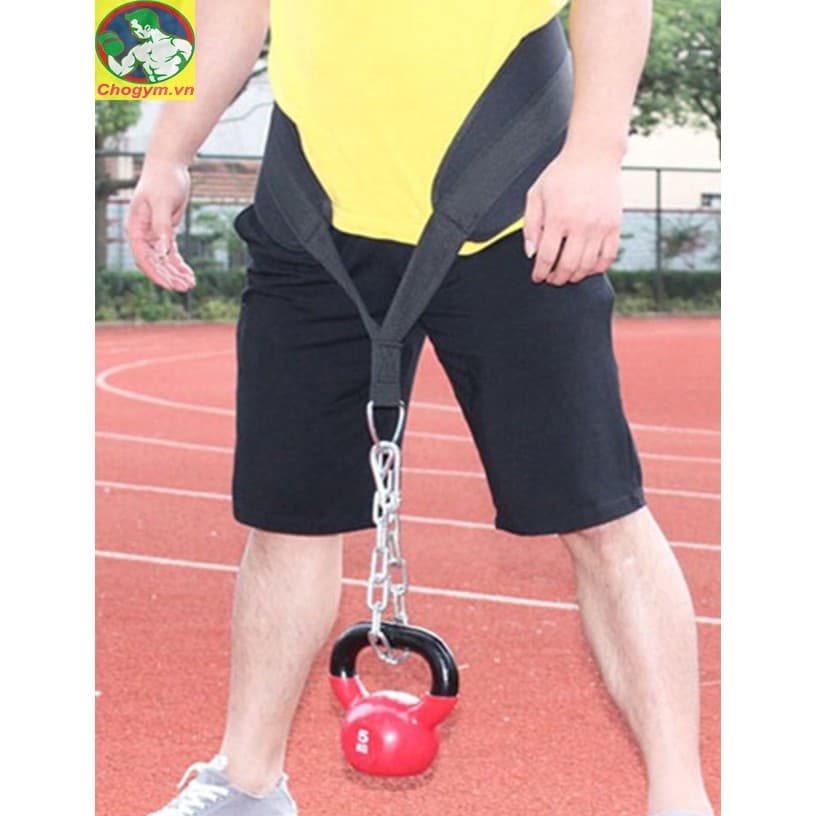 Đai Lưng Có Xích Treo Tạ  Hỗ Trợ Squat, Pull Up, Dips FREESHIP