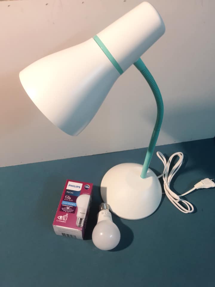 Đèn bàn Pear 71567 sử dụng bóng đui E27 (Bao gồm bóng Led Bulb Mycare 6w) [Philips chính hãng]