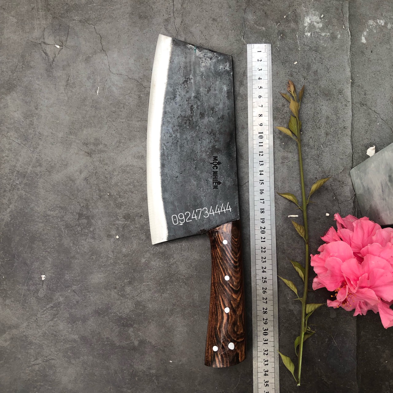 {Phuc Sen Moc Nhien Knife} Knife for Cutting Chicken and Duck with Heavy Handle, Weighs 600g {New Model}