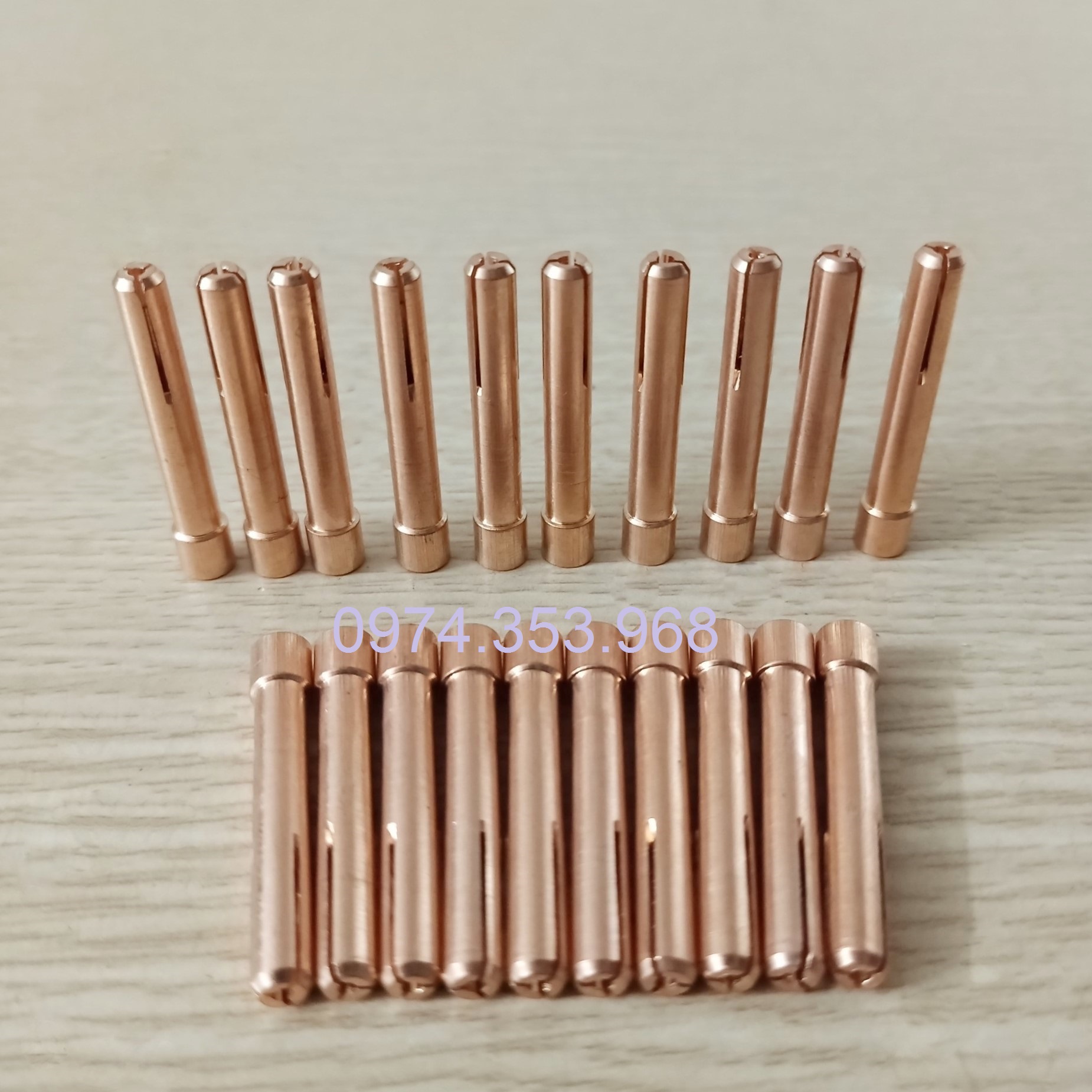 Kẹp kim mỏ hàn tig QQ150 - 10 cái Đầu kẹp kim hàn tig loại ngắn 1.6/2.0/2.4*36mm