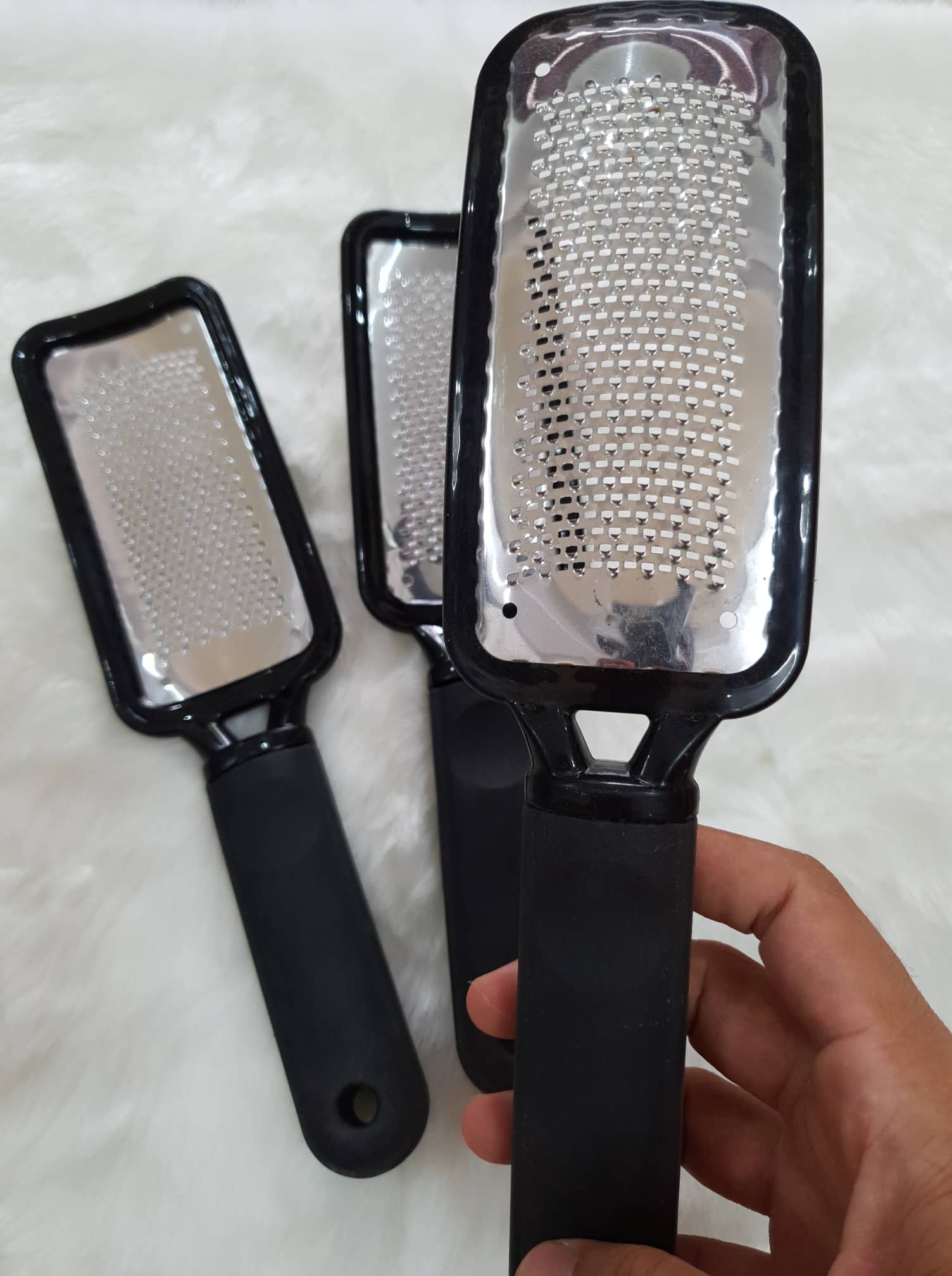 Chà gót chân inox loại bỏ da chết