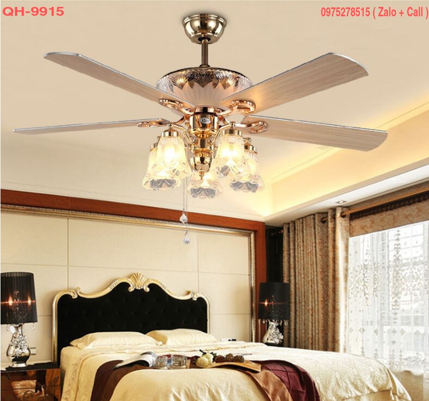 Ceiling fan lamp hooded Korean code QH9915 wear luxury looks for living room of your family [WARRANTY 5 years]