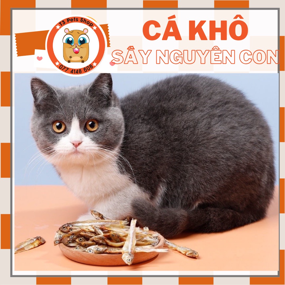Cá khô sấy cho chó, mèo, hamster, sóc