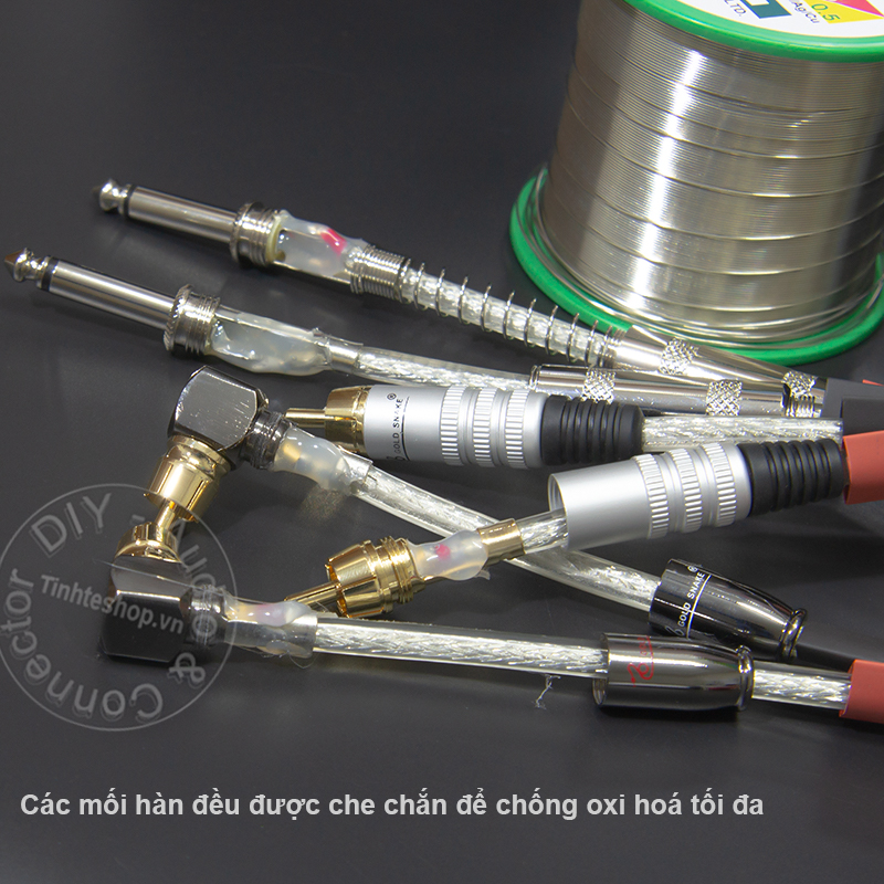 Cáp 6ly ra AV 1 cặp DIY 0.5M đến 5M - Dây 6.5mm ra RCA