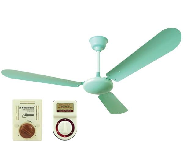 Quạt trần 3 cánh điện cơ thống nhất Vinawind QT1400-S cánh sắt (Xanh/Trắng)