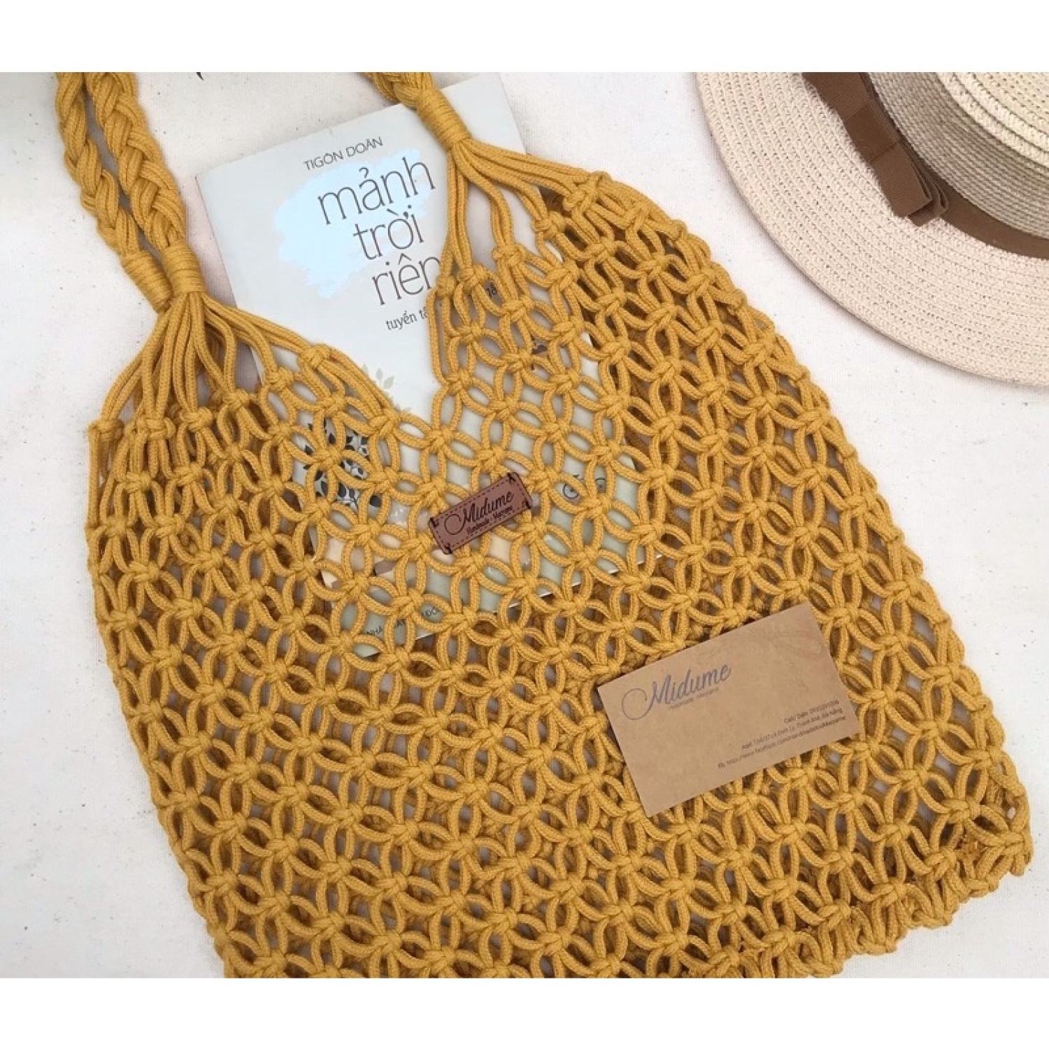 Túi lưới Macrame đi biển