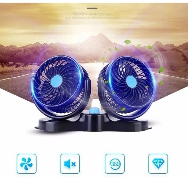 Quạt đôi cho ô tô dùng cổng USB