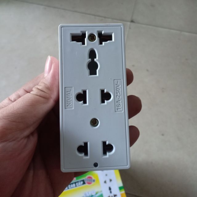 [HCM]Ổ Cắm 3 Đa Năng Cao Cấp 3000W Nival Trắng