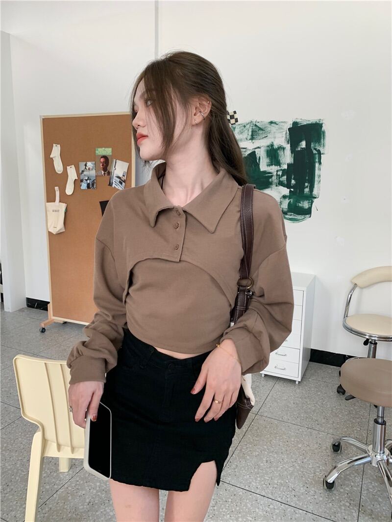 Set 2 món croptop petter + yếm 2 dây