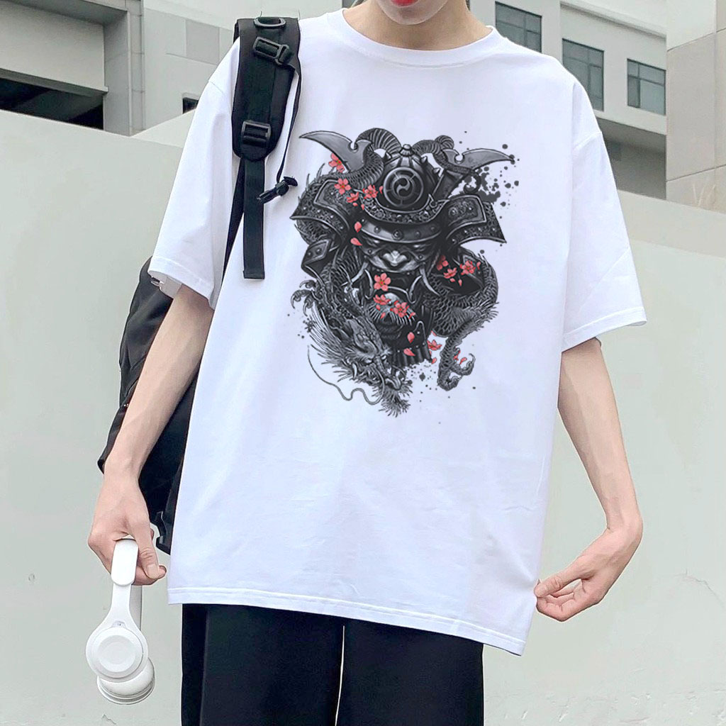 (HCM-HOT SALE) Áo Thun UNISEX FREESIZE Tay Lỡ "In Hình SAMURAI"