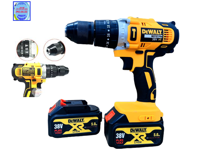 May khoan vit chạy Pin 38V Dewalt