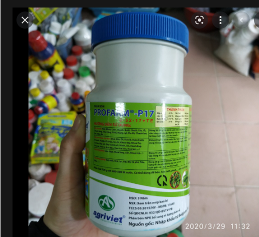 Phân bón siêu lân profarm -8/52/17+TE Lọ 500gram