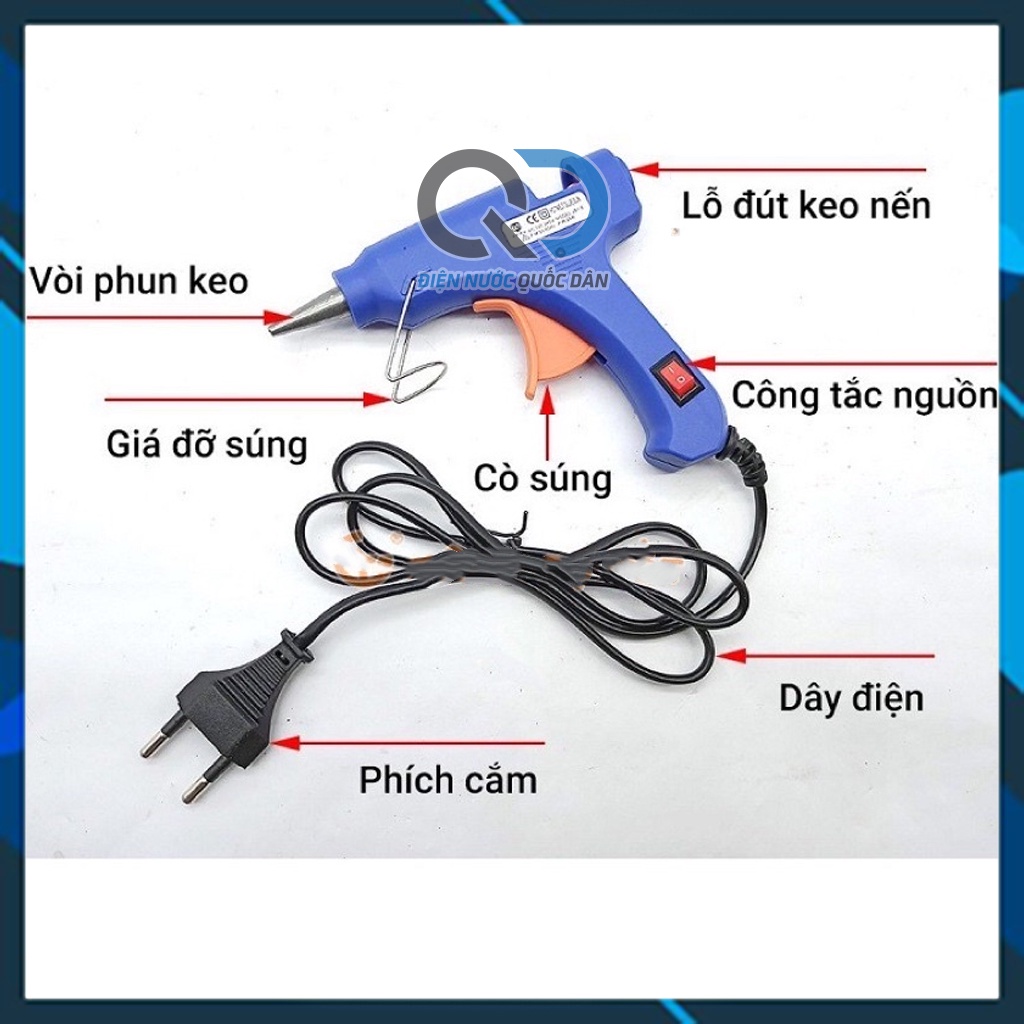 Súng Bắn Keo Nến 20W Có Công Tắc