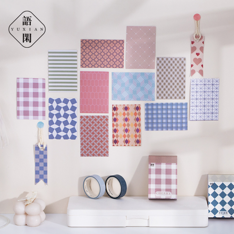 Cuốn 50 miếng sticker mẫu hoa văn cơ bản
