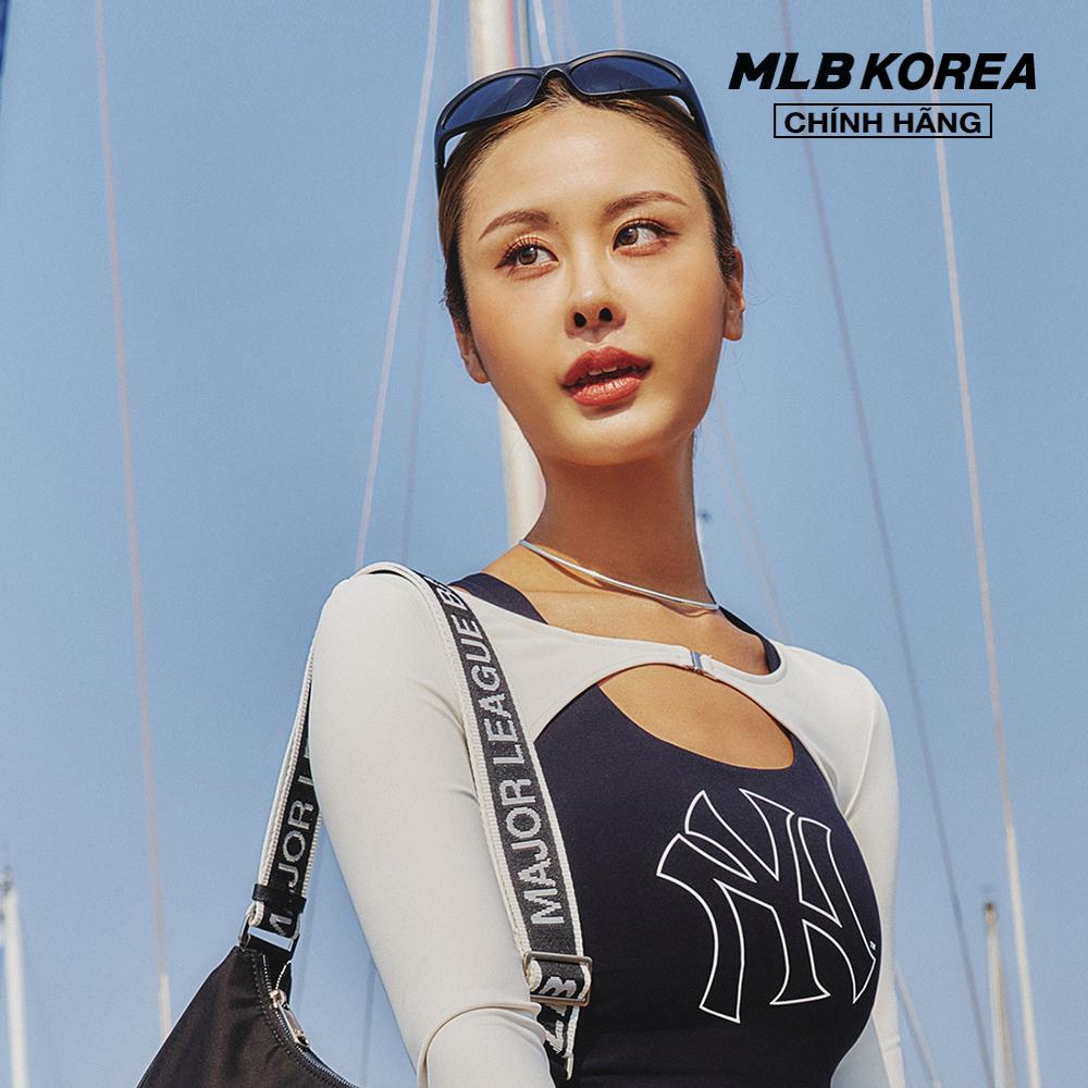 [Deal up to 50% + Voucher đến 311K + Mua 2 giảm 10% + Mua 4 giảm 15% + Freeship + Chỉ 14.1-17.11] MLB - Áo bra thể thao nữ Basic Big Logo 3FTKB0433-50BKS