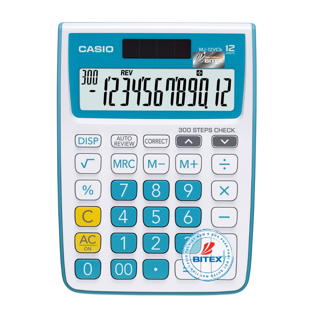 Máy tính để bàn casio mj-12vcb sắc màu chính hãng bh 5 năm