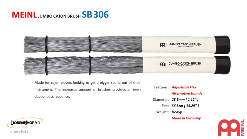 MEINL JUMBO CAJON BRUSH SB306