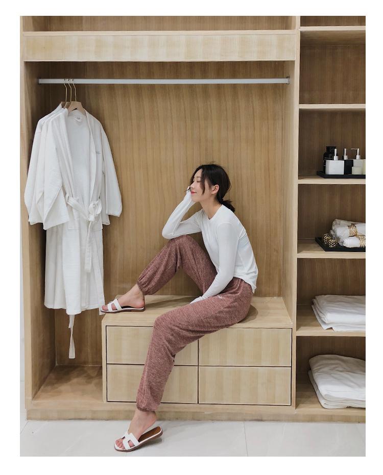 Quần Jorger len tiêu mặc nhà thời trang dạo phố