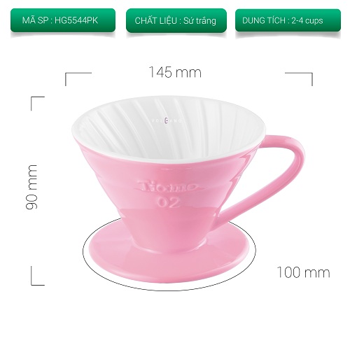 [HCM]Phễu sứ Tiamo V60 02