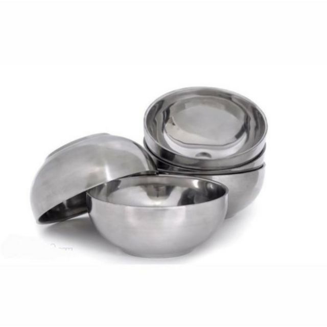 Combo 10 Chén Inox Xoăn 2 Lớp Cách Nhiệt