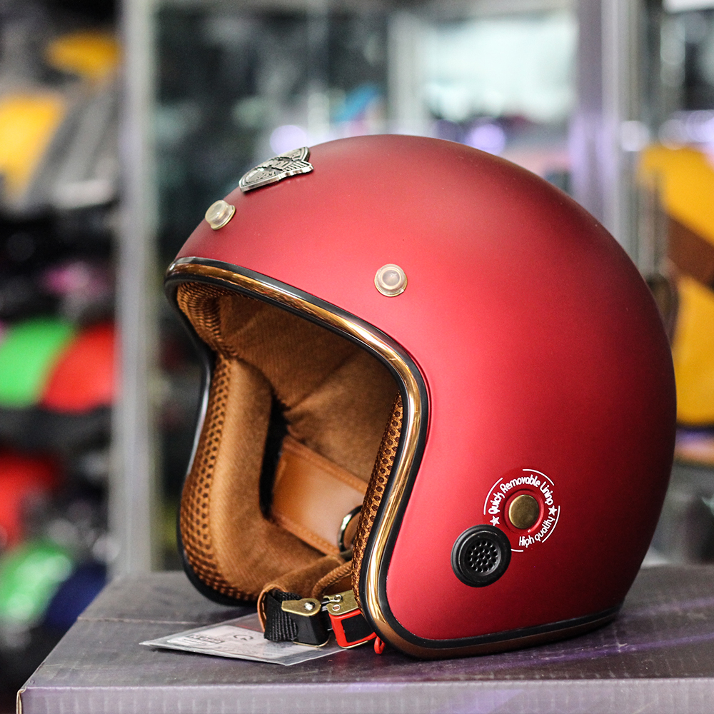 Mũ bảo hiểm 3/4 Napoli Sh Ruby - Bảo hành 12 tháng
