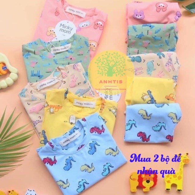 Bộ minky mom thun lạnh hoạ tiết cao cấp