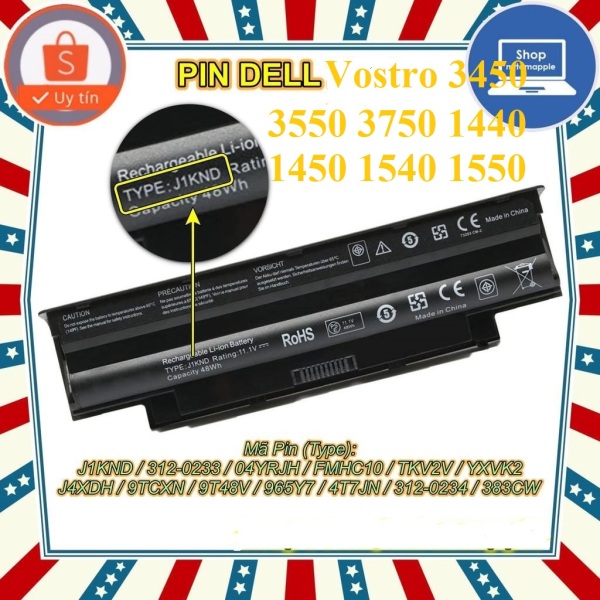 👉 PIN LAPTOP DELL Vostro 3450 3550 3750 1440 1450 1540 1550