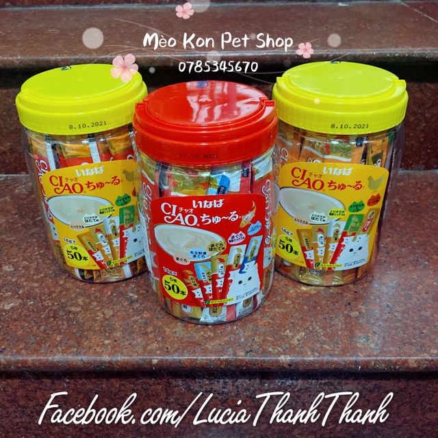 [HCM]Súp thưởng Ciao cho mèo hộp 50 thanh (Thái Lan)