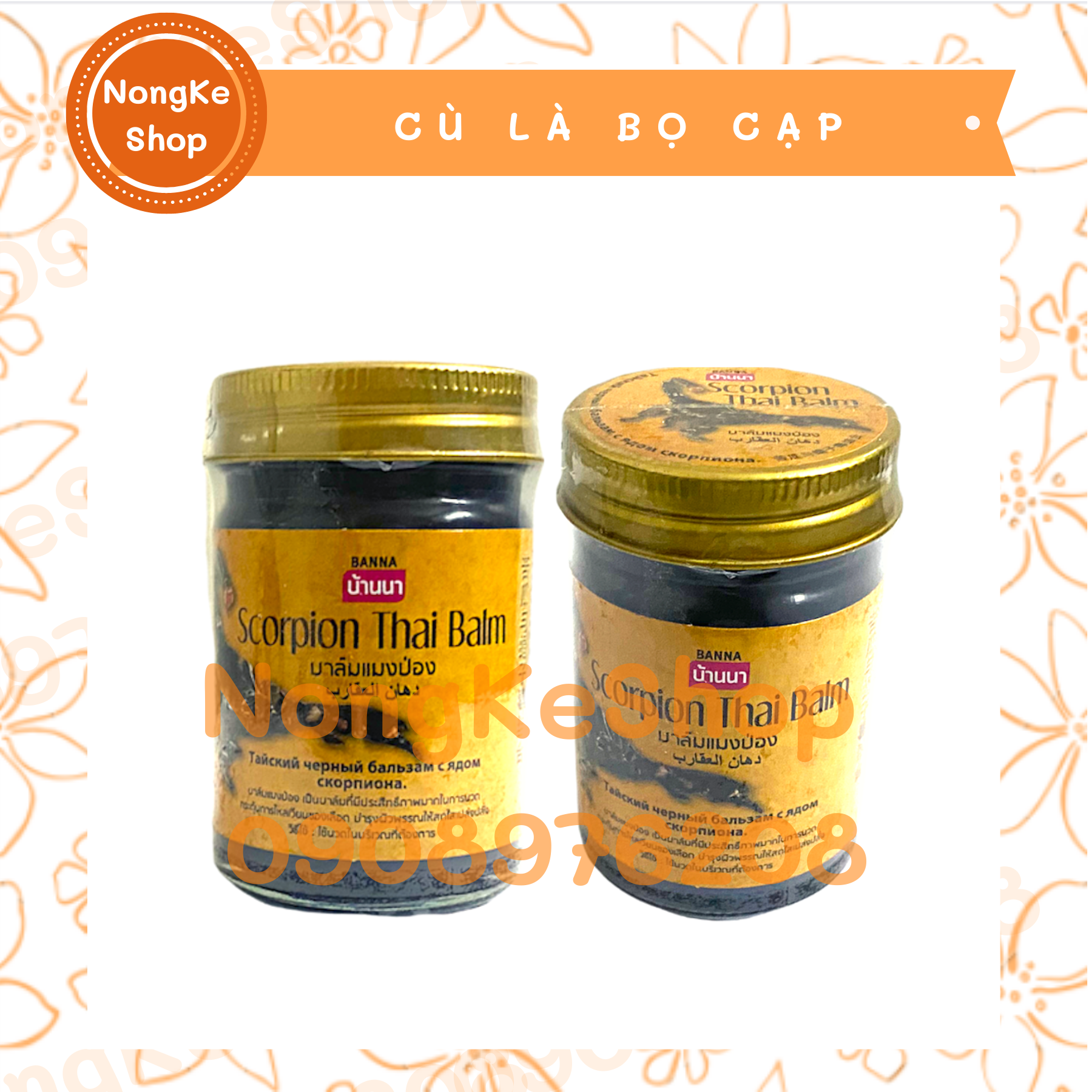 [HCM] Lốc 6 hủ dầu cù là bọ cạp Thái Lan