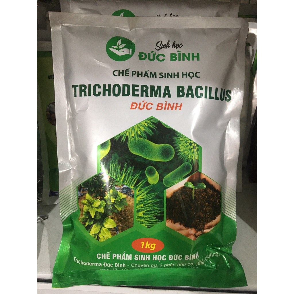 Chế Phẩm Trichoderma Bacillus Đức Bình 1kg (Chuyên dùng để ủ phân hữu cơ, giải độc đất, đối kháng nấm bệnh )