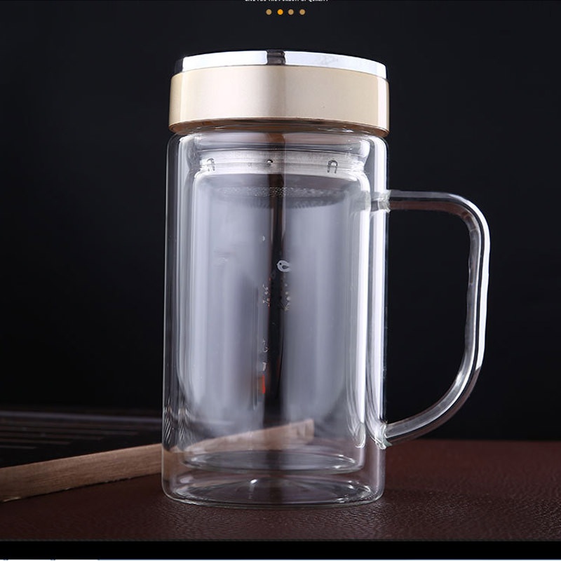 Cốc thủy tinh 2 lớp giữ nhiệt 360ml