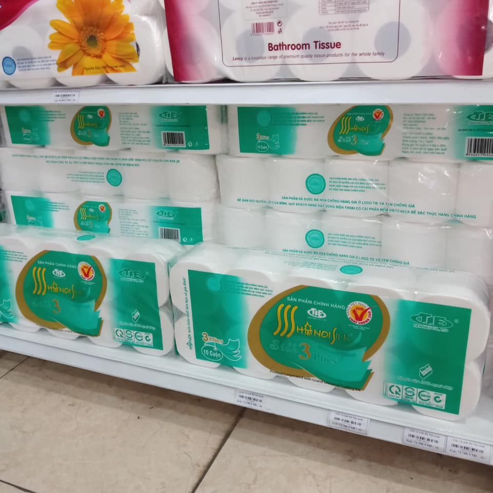 10 GIẤY VỆGIẤY VỆ SINH HÀ NỘI 3 LỚP