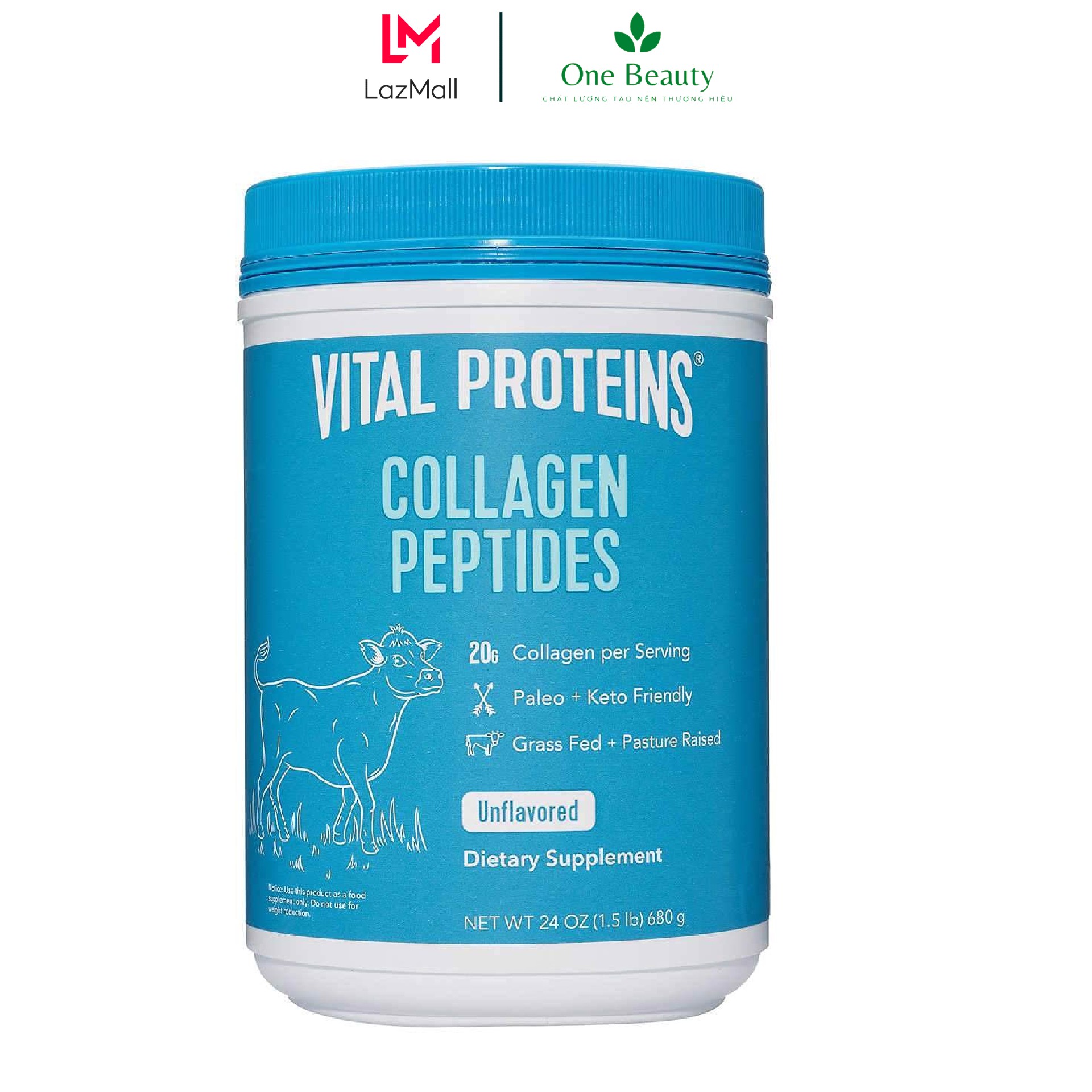 Collagen bột thủy phân vital proteins collagen peptides 680g