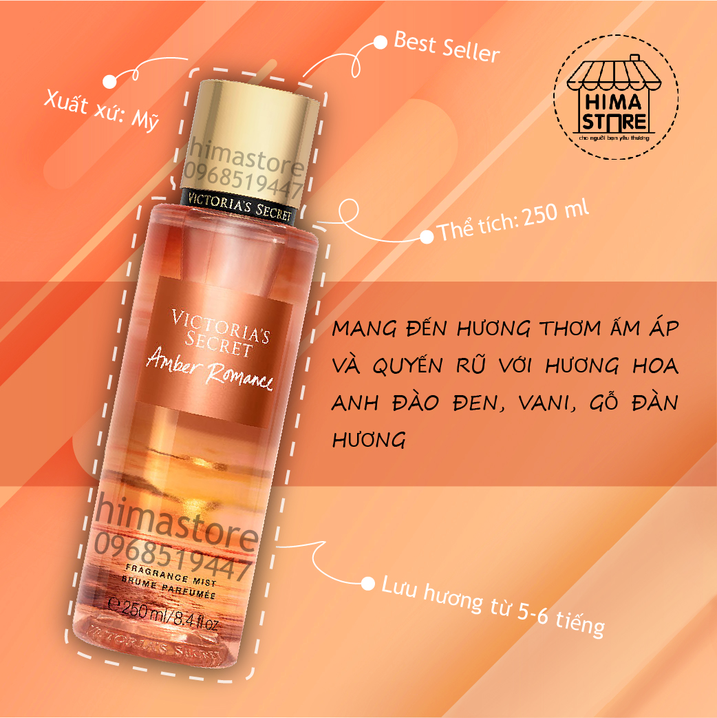 VICTORIA'S SECRET Amber Romance Fragrance Mist 250ml/8.4 fl oz