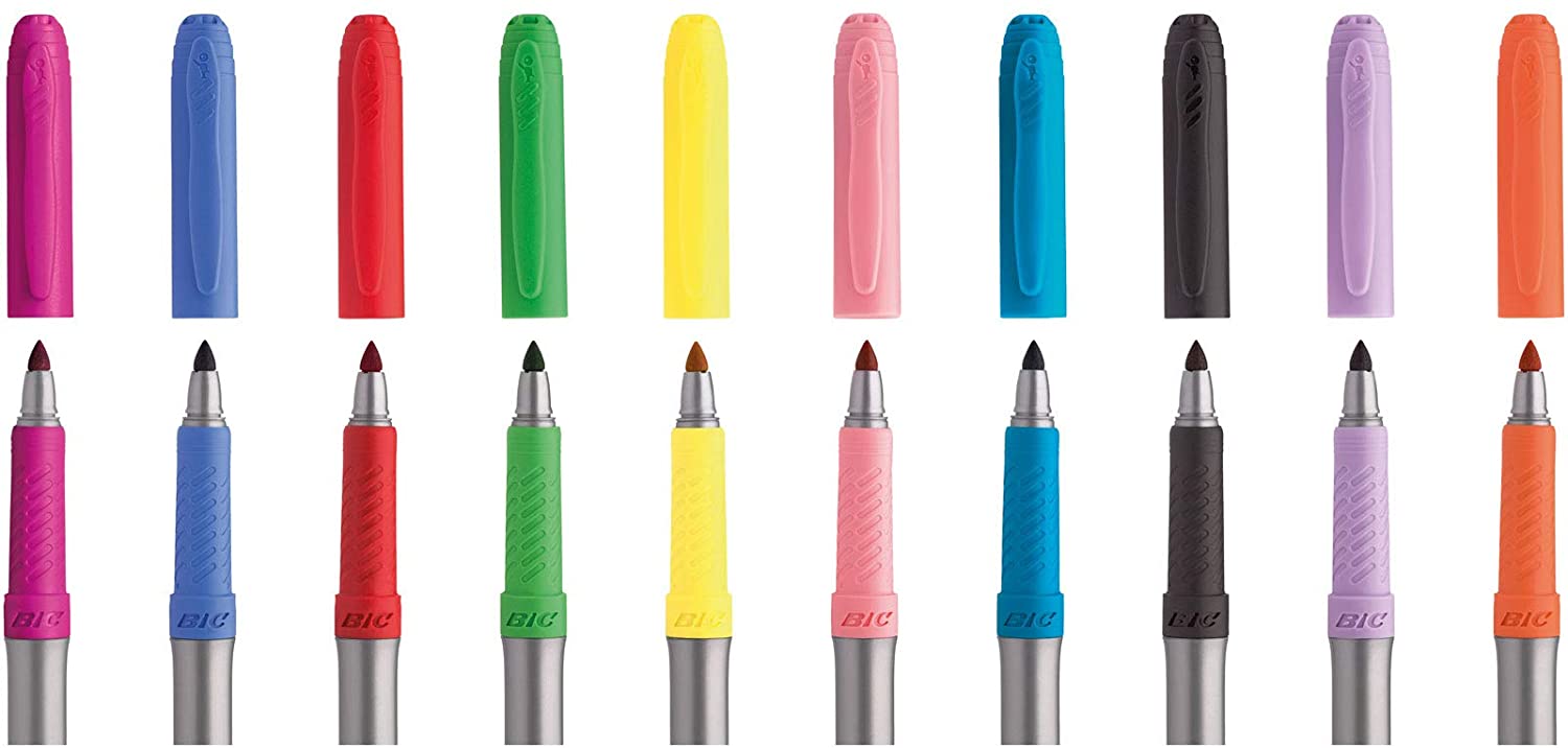 BỘ 24 BÚT LÔNG DẦU BIC INTENSITY PERMANENT MARKER FINE POINT
