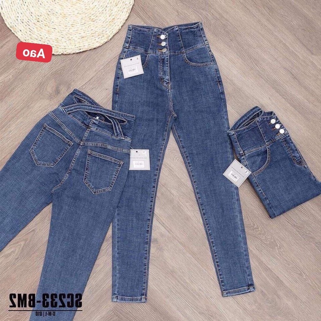 [HCM]QUẦN JEAN NỮ MÀU XANH TÚI ĐẸP LƯNG CAO SIÊU TÔN DÁNG MẪU MỚI THỎ TÂY SHOP94 JC09