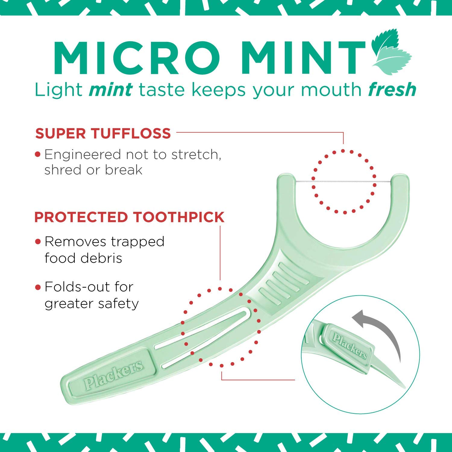 Tăm Chỉ Nha Khoa Plackers Micro Mint Dental Floss Picks (gói 150 cây)