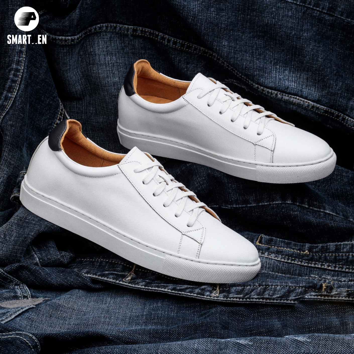 Giày Sneaker Da bò tăng chiều cao SMARTMEN GD1-08T