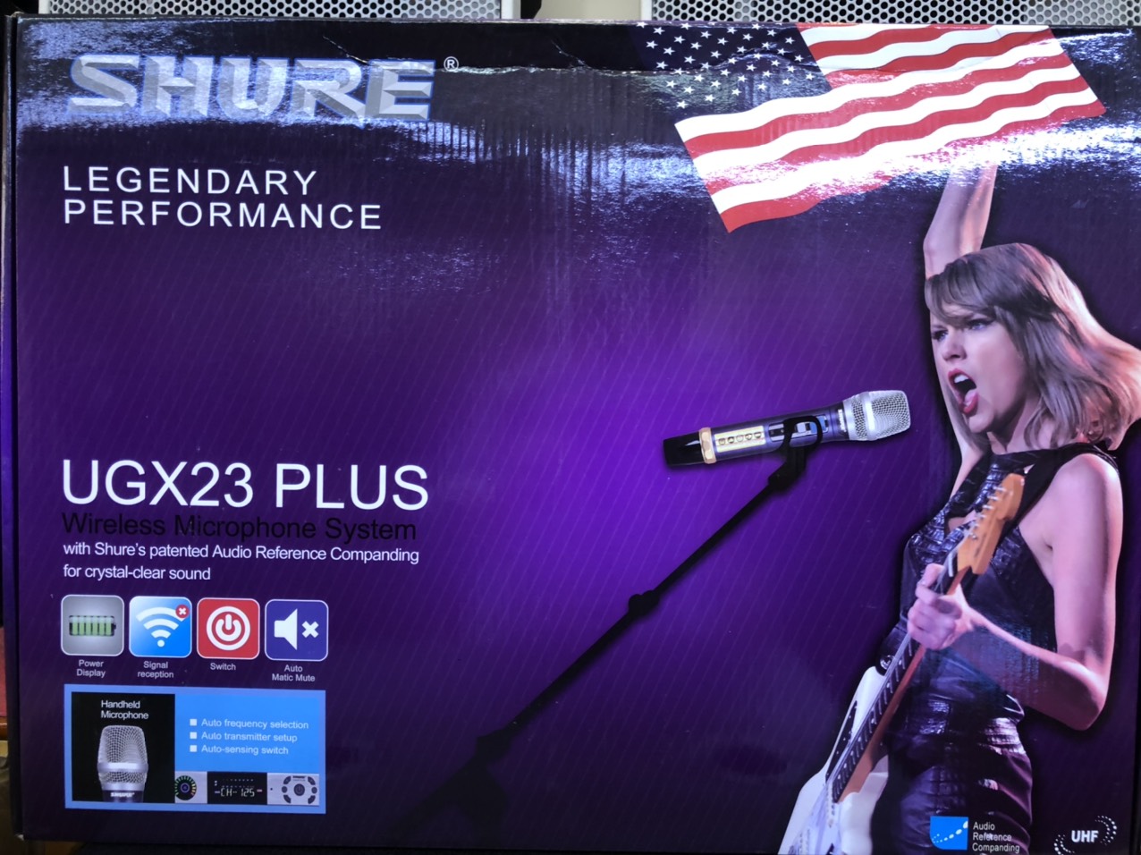 Micro không dây Shure UGX 23Plus, Micro karaoke tiếng nhẹ ít hú,BH 12 THÁNG